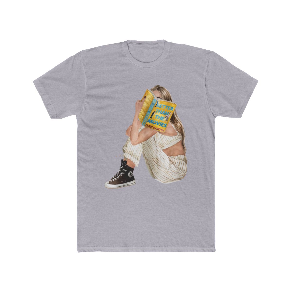 Better Than the Movies book heavyweight boyfriend fit T Shirt | hair & skin options, CREE 🧚‍♀️ | Lynn Painter - alternate angle 4, merchandise