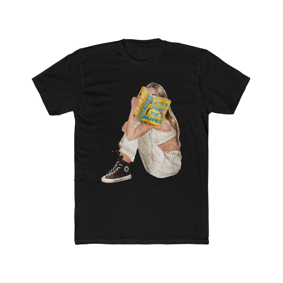 Better Than the Movies book heavyweight boyfriend fit T Shirt | hair & skin options, CREE 🧚‍♀️ | Lynn Painter - alternate angle 3, merchandise