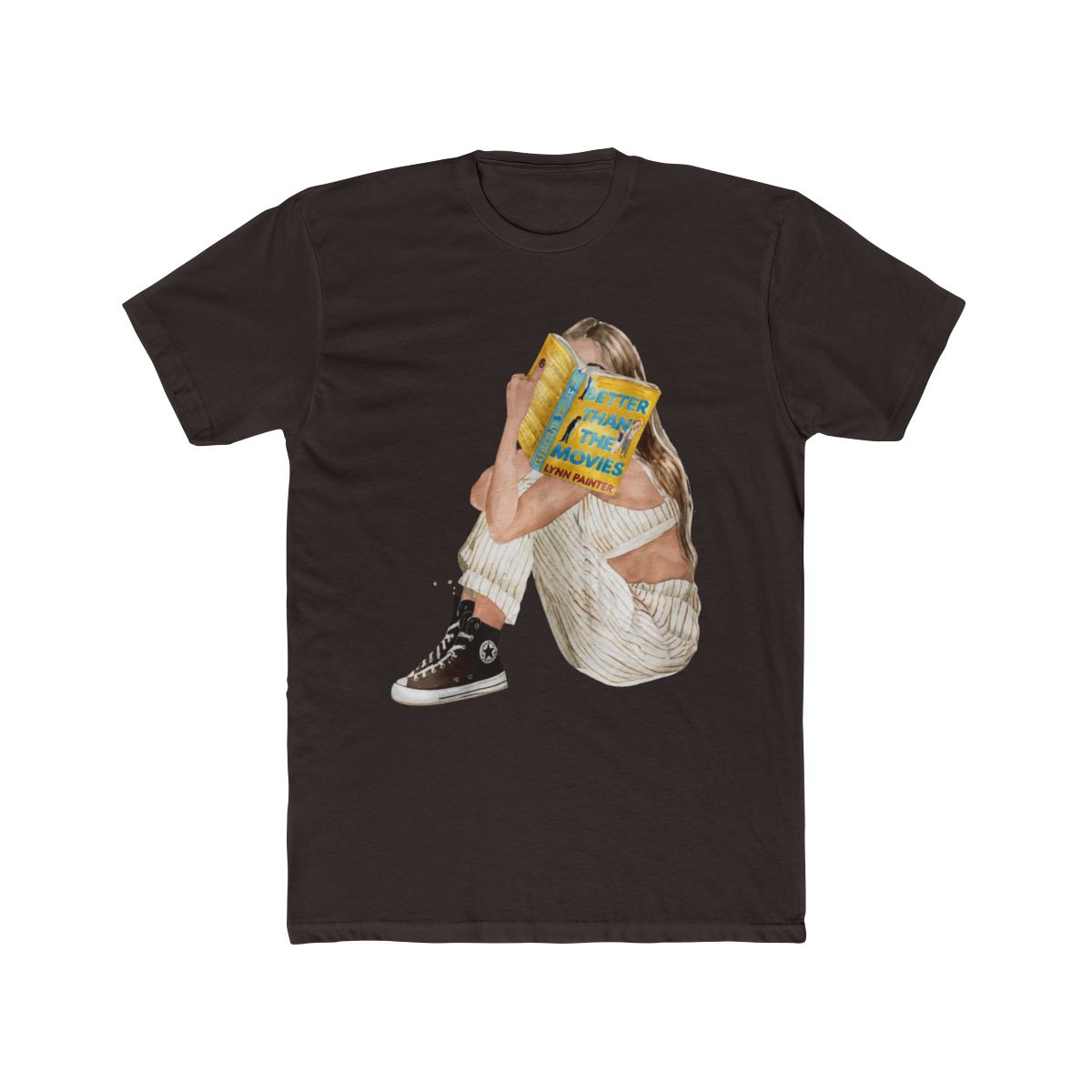Better Than the Movies book heavyweight boyfriend fit T Shirt | hair & skin options, CREE 🧚‍♀️ | Lynn Painter - alternate angle 2, merchandise