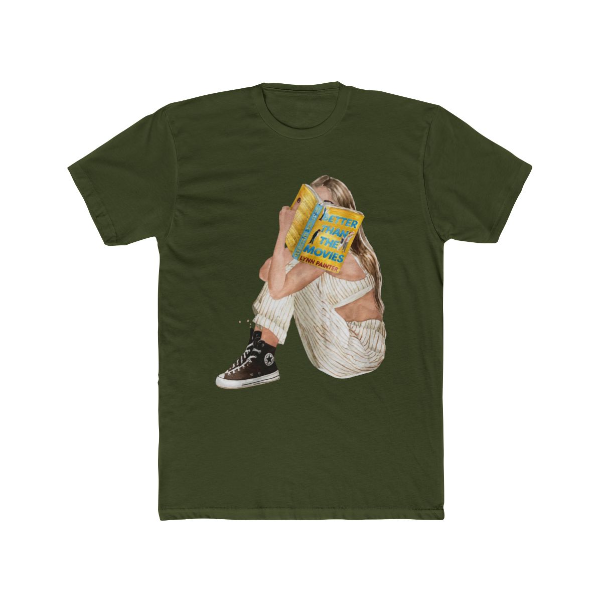 Better Than the Movies book heavyweight boyfriend fit T Shirt | hair & skin options, CREE 🧚‍♀️ | Lynn Painter - alternate angle 5, merchandise
